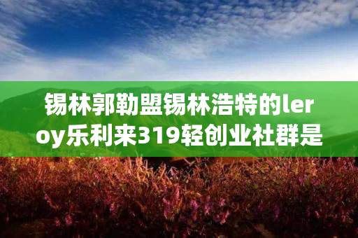锡林郭勒盟锡林浩特的leroy乐利来319轻创业社群是什么
