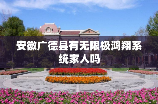 安徽广德县有无限极鸿翔系统家人吗