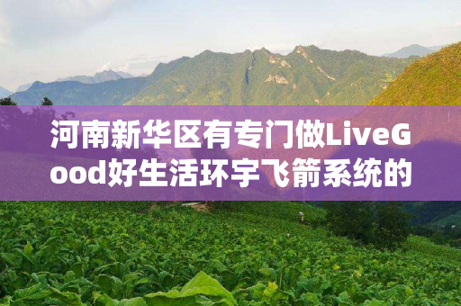 河南新华区有专门做LiveGood好生活环宇飞箭系统的伙伴吗