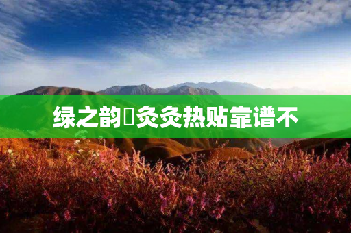 绿之韵燚灸灸热贴靠谱不