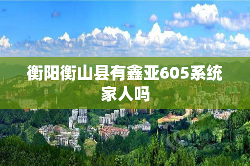 衡阳衡山县有鑫亚605系统家人吗