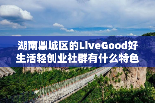 湖南鼎城区的LiveGood好生活轻创业社群有什么特色