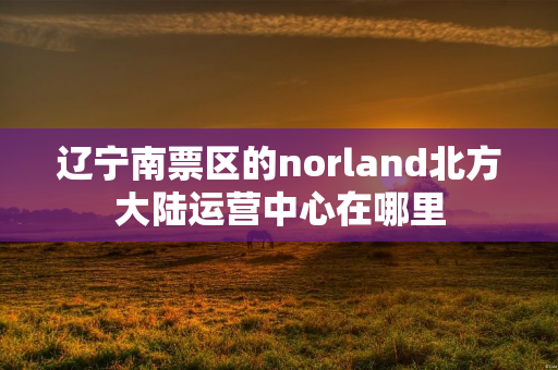 辽宁南票区的norland北方大陆运营中心在哪里