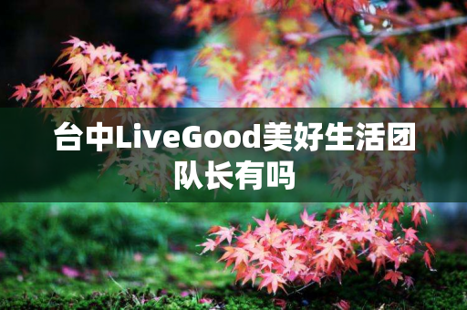 台中LiveGood美好生活团队长有吗