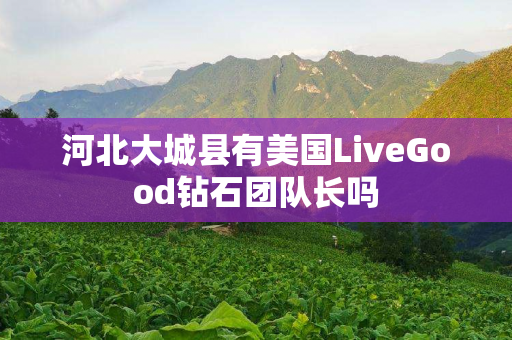 河北大城县有美国LiveGood钻石团队长吗