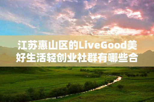 江苏惠山区的LiveGood美好生活轻创业社群有哪些合作机会