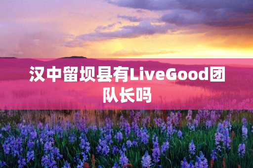 汉中留坝县有LiveGood团队长吗