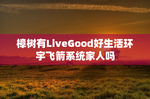 樟树有LiveGood好生活环宇飞箭系统家人吗