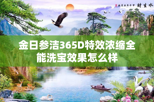 金日参洁365D特效浓缩全能洗宝效果怎么样