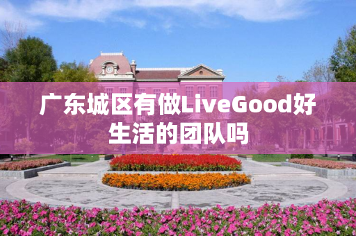 广东城区有做LiveGood好生活的团队吗