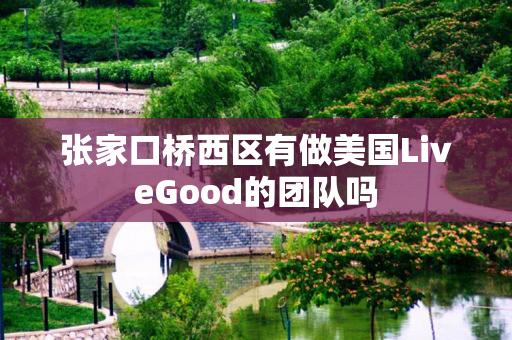 张家口桥西区有做美国LiveGood的团队吗