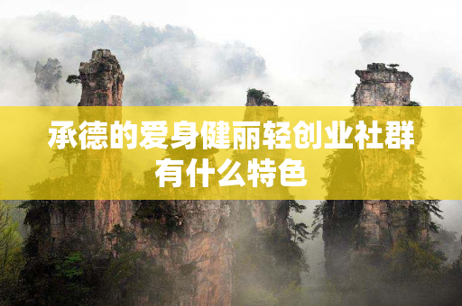 承德的爱身健丽轻创业社群有什么特色