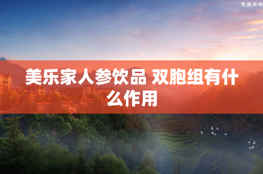 美乐家人参饮品 双胞组有什么作用