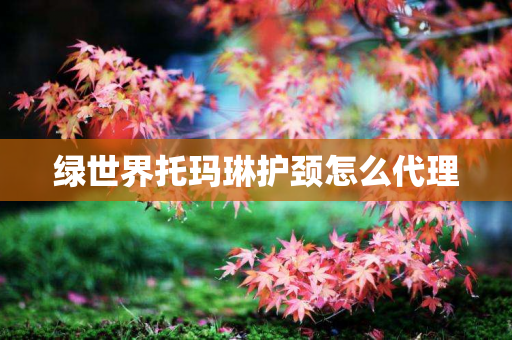 绿世界托玛琳护颈怎么代理