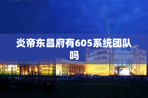 炎帝东昌府有605系统团队吗