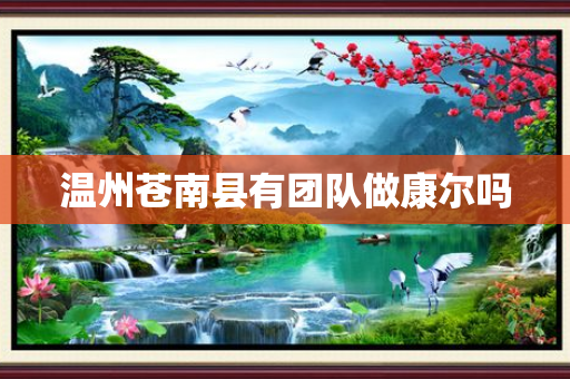 温州苍南县有团队做康尔吗