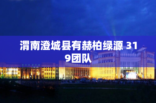 渭南澄城县有赫柏绿源 319团队