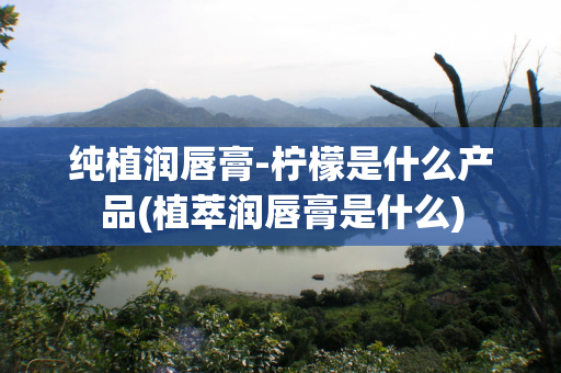 纯植润唇膏-柠檬是什么产品(植萃润唇膏是什么)