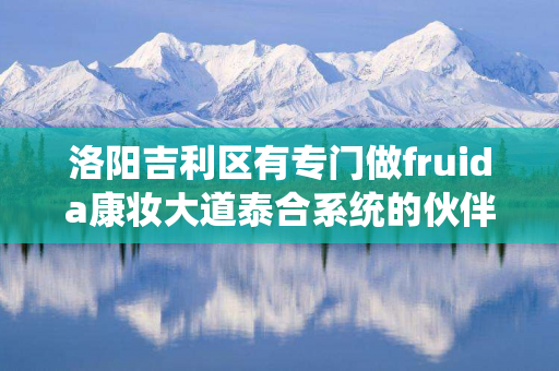 洛阳吉利区有专门做fruida康妆大道泰合系统的伙伴吗