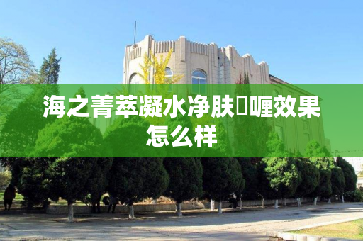 海之菁萃凝水净肤啫喱效果怎么样