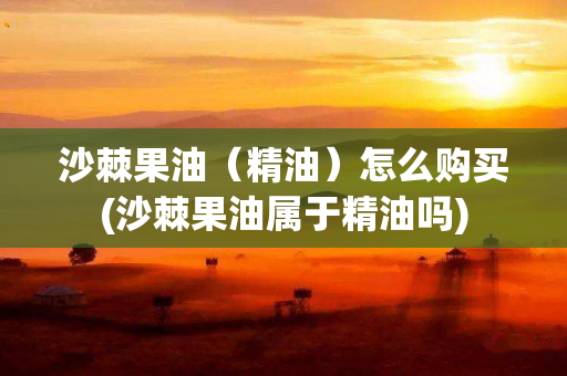 沙棘果油（精油）怎么购买(沙棘果油属于精油吗)