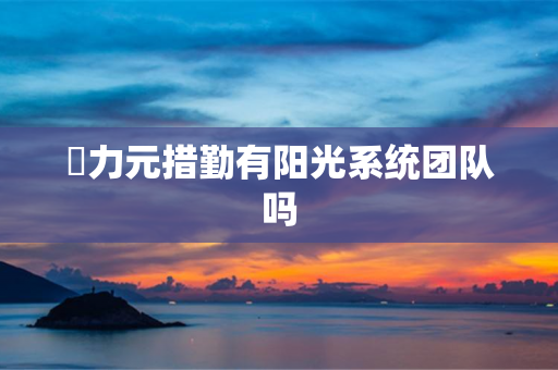 昇力元措勤有阳光系统团队吗
