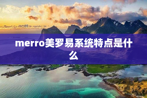 merro美罗易系统特点是什么