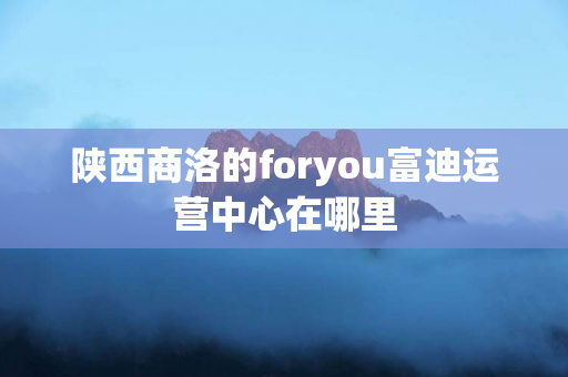陕西商洛的foryou富迪运营中心在哪里