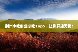 荆州小吃创业必吃Top5，让你开店无忧！